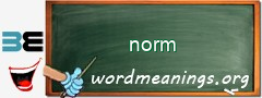 WordMeaning blackboard for norm